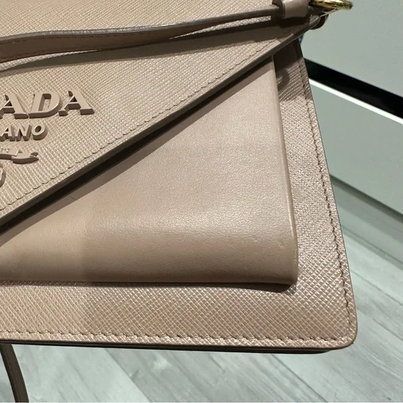 Prada Cosette Crossbody in Matte Nude Saffiano Leather - Picture 8 of 14